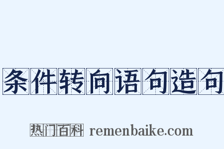 条件转向语句造句是什么意思的图片